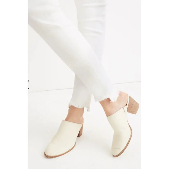 Madewell Petite 10" High-Rise Skinny Jeans in Pure White: Step-Hem Edition - Picture 2 of 8